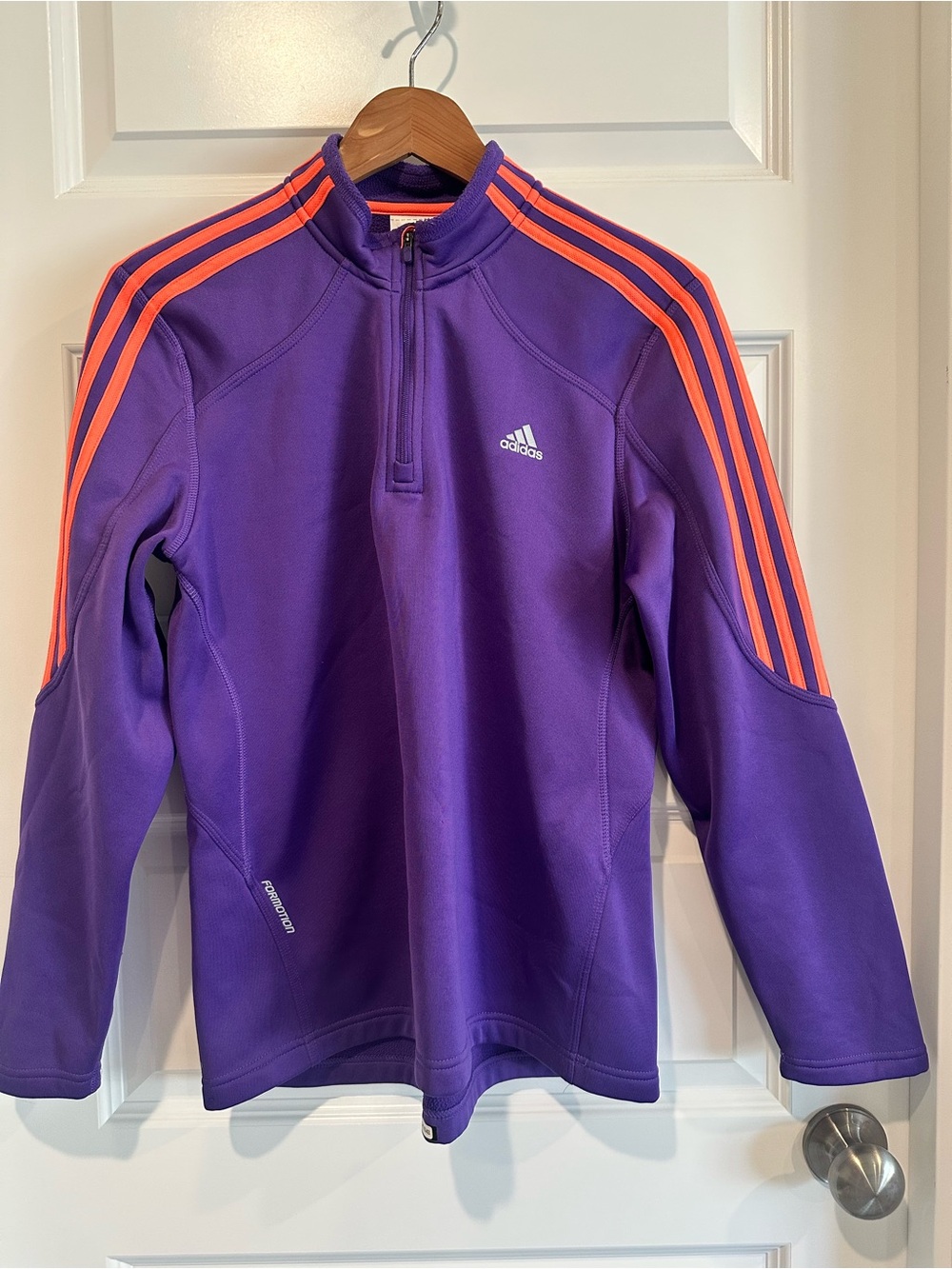 Adidas Formotion Climawarm Women’s Large Purple 1/4 Zip Fleece Pullover - EUC